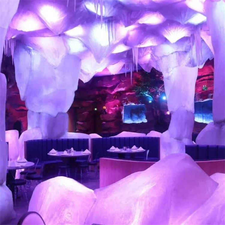 大型透明树脂雕塑 树脂造型 郑州猛犸象仿真冰餐厅