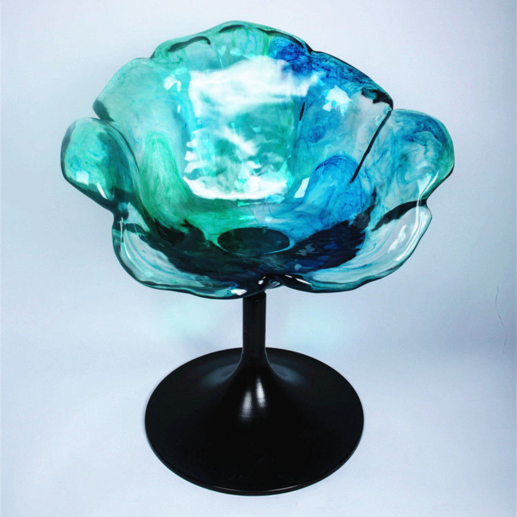 透明花瓣椅子 透明树脂家具 个性透明家具