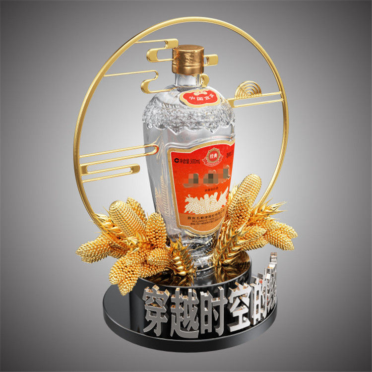 大型酒瓶透明雕塑 透明树脂雕塑造型